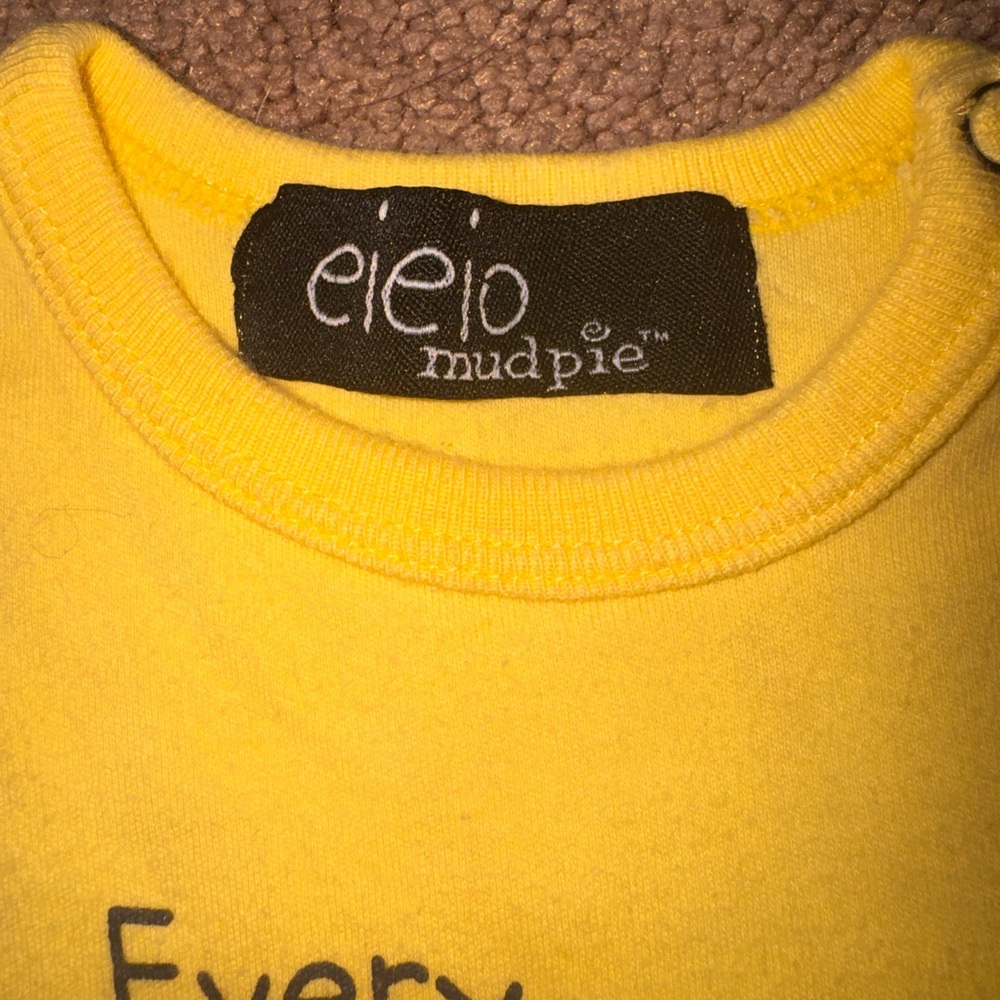 Mud Pie Yellow Baby Top with Duckling Theme - Picture 5 of 9